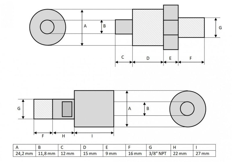 Hollow cylinder (30Ton-50mm), Hyd. Hand pump (700bar, 700cm3) (B-700+YG-3050K) 