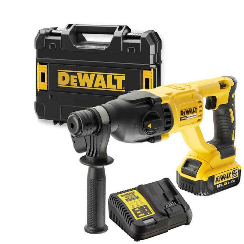 18V/4Ah SDS-plus Akku-Kombihammer 26mm Set (DeWALT DCH133M1-QW)