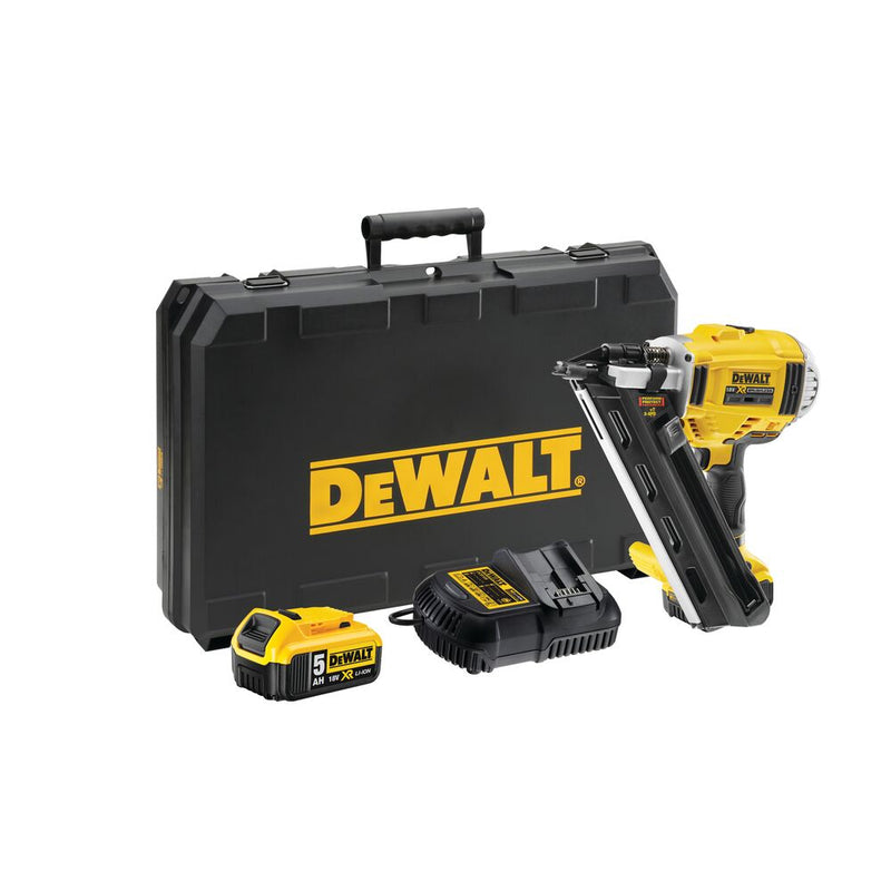 B-WARE 18V/5.0Ah Zwei-Stufen-Akku-Nagler & Klammergeräte 90mm (DeWALT DCN695P2-QW)