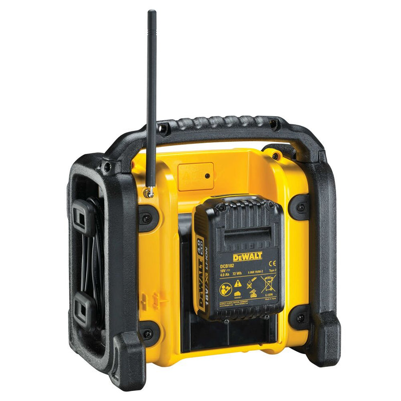 Akku- und Netz-Kompakt-Radio für 10,8 - 18 Volt XR Li-Ion Akkus (DeWALT DCR019-QW)