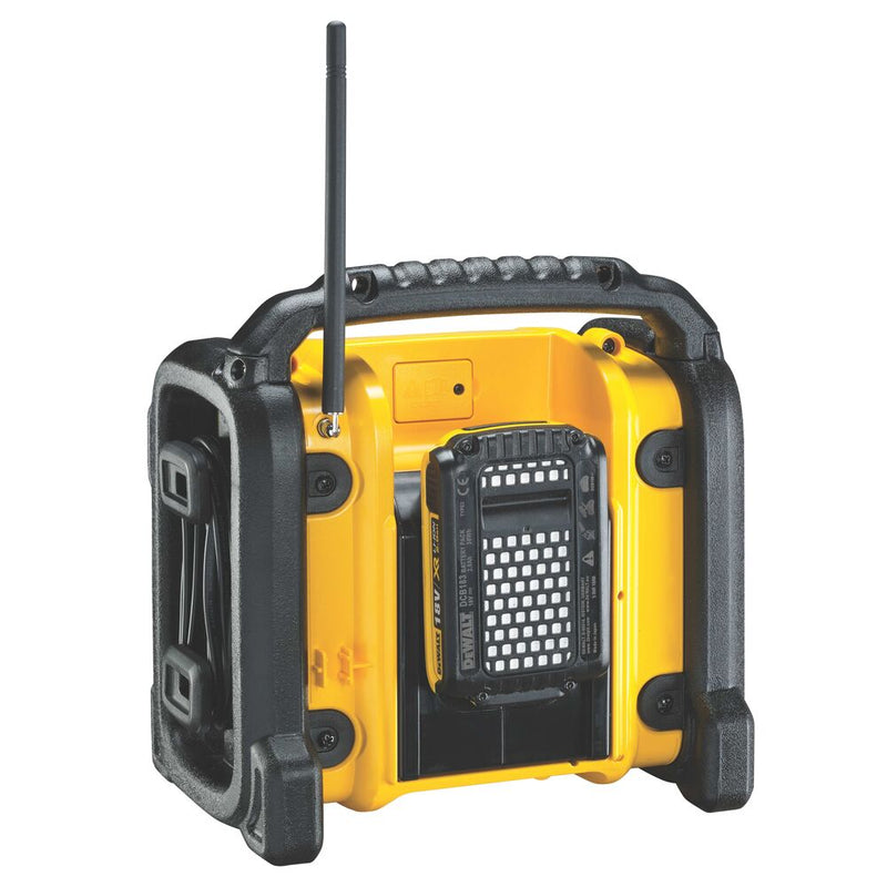 Akku- und Netz-Kompakt-Radio für 10,8 - 18 Volt XR Li-Ion Akkus (DeWALT DCR019-QW)