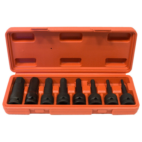 1/2" Steckschlüssel Set 5-19mm, L:78mm, 8Teilig (JQ-78-12-8set-HEX)