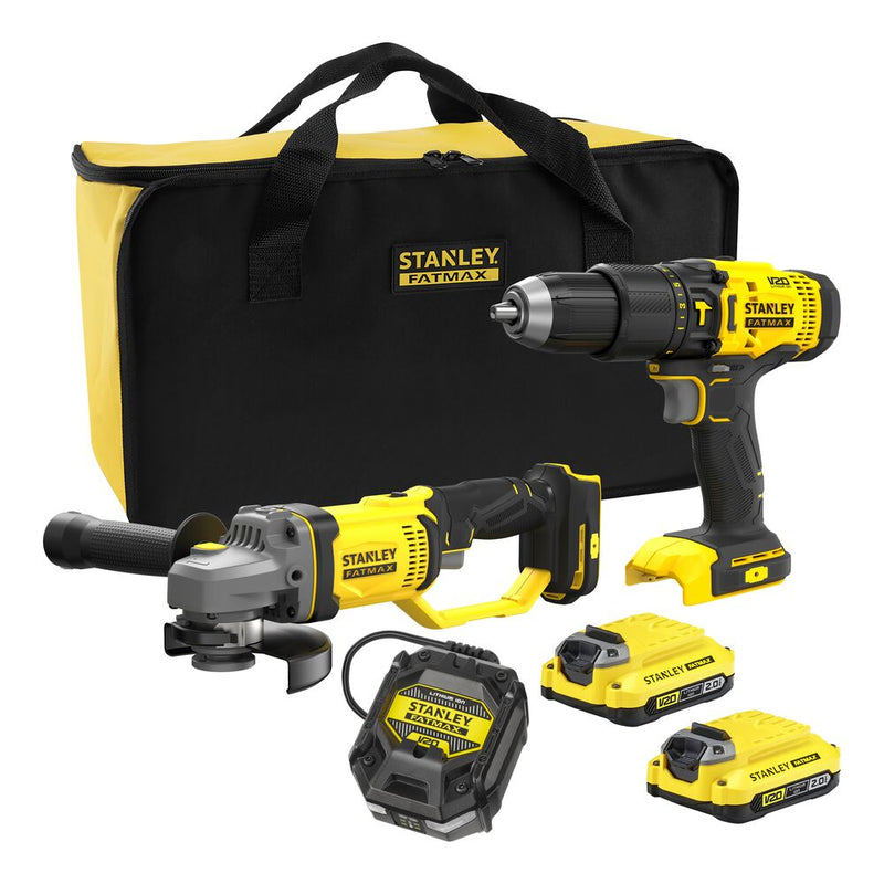 18V/2x2Ah FatMax V20 Combo Set, SFMCD711+SFMCG400 (STANLEY SFMCK471D2S-QW)